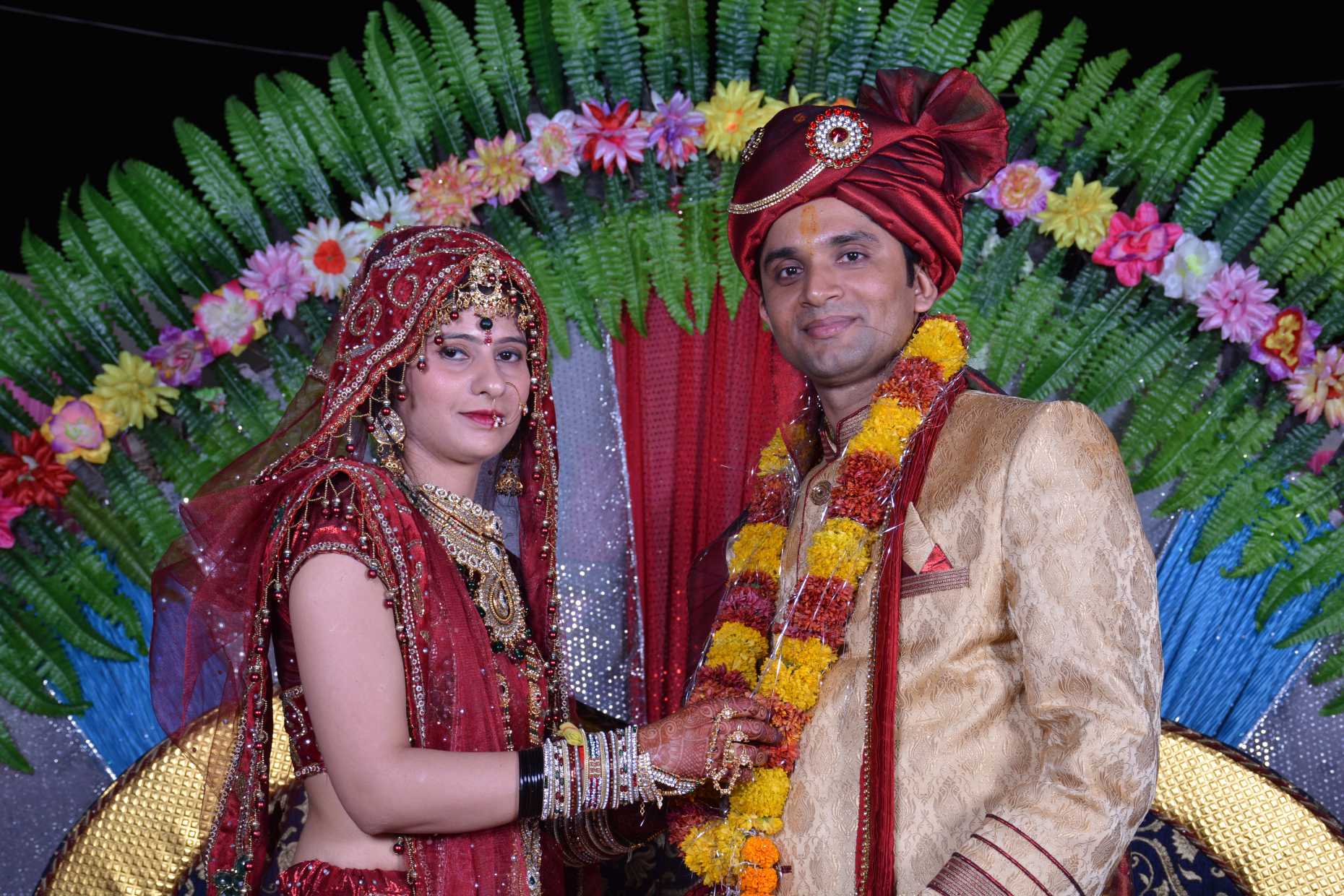 Sudhir and his wife Yogita at their wedding